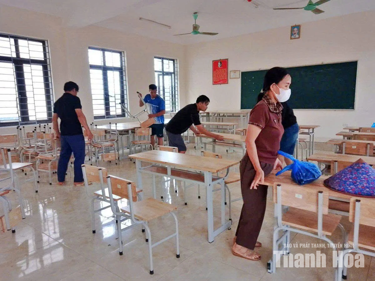 Gấp rút chuẩn bị đón học sinh về trường nội trú mới 