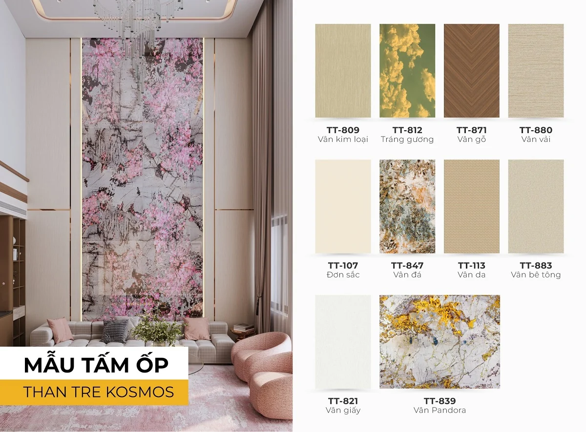 Top các thương hiệu tấm ốp than tre bền, đẹp, sang cho nội thất