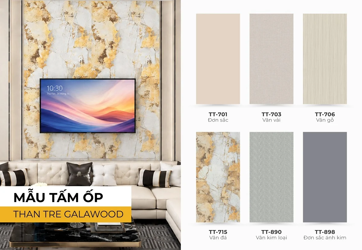 Top các thương hiệu tấm ốp than tre bền, đẹp, sang cho nội thất