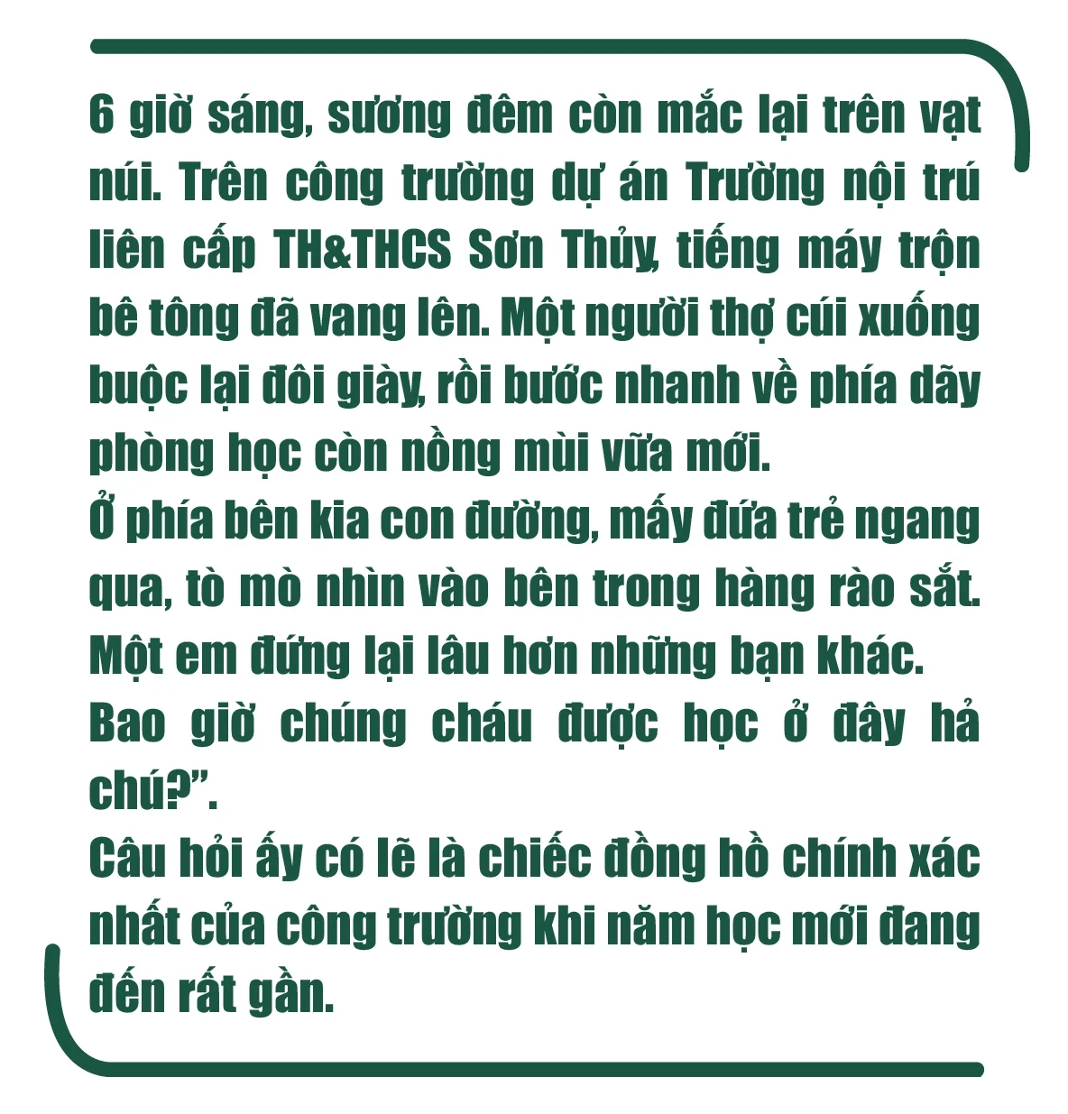 [E-Magazine] Trên những công trường gọi năm học mới - Kỳ 1: Mở lối tương lai