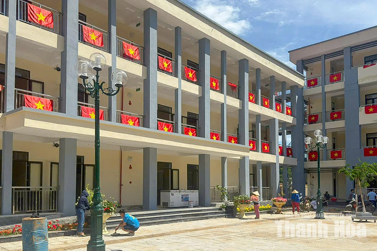 Công trình trường nội trú nơi xã biên giới Tam Thanh đã cơ bản hoàn tất, sẵn sàng đón học sinh&nbsp;