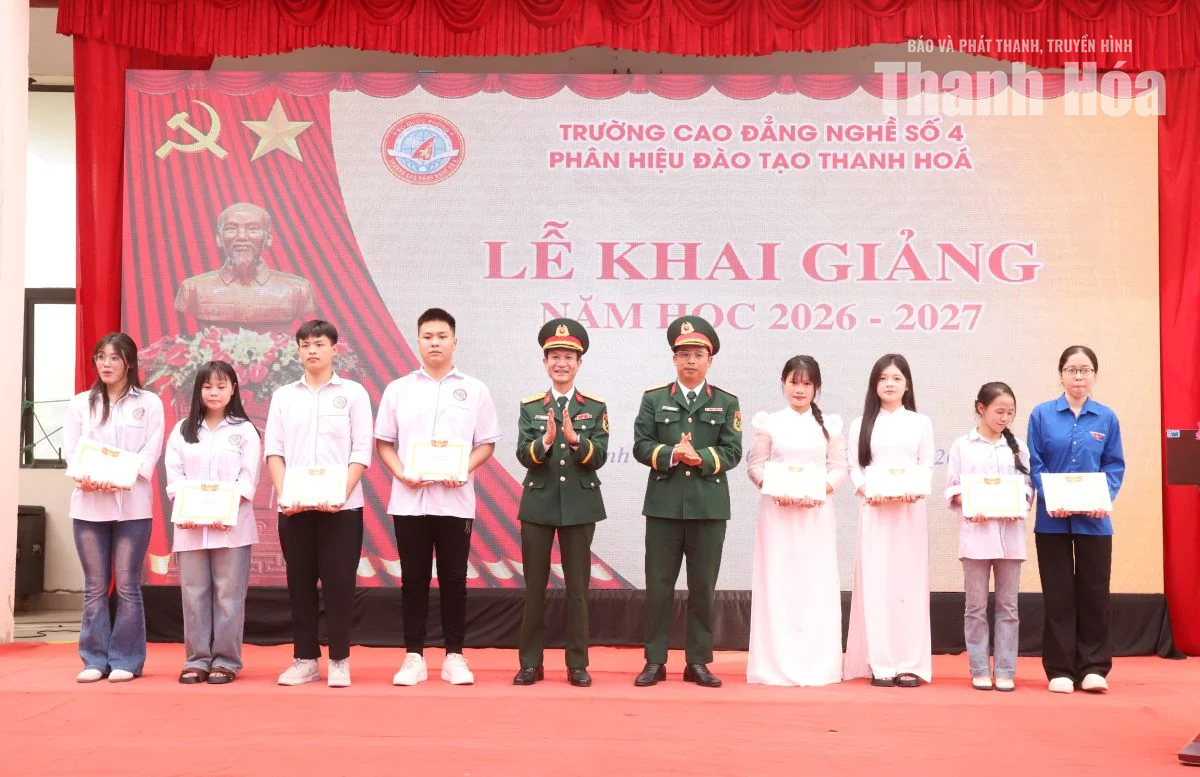 Trường Cao đẳng Nghề số 4 Bộ Quốc phòng - Phân hiệu Đào tạo Thanh Hóa khai giảng năm học 2026-2027