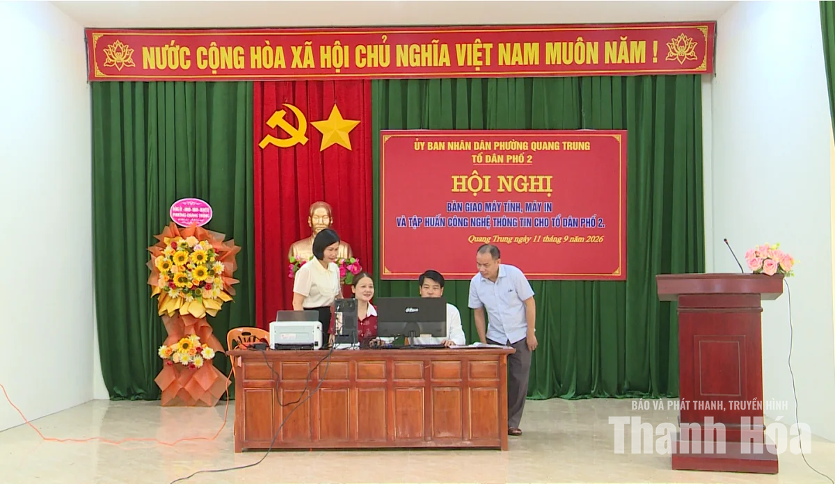 Phường Quang Trung trang bị máy tính, tập huấn chuyển đổi số cho tổ dân phố
