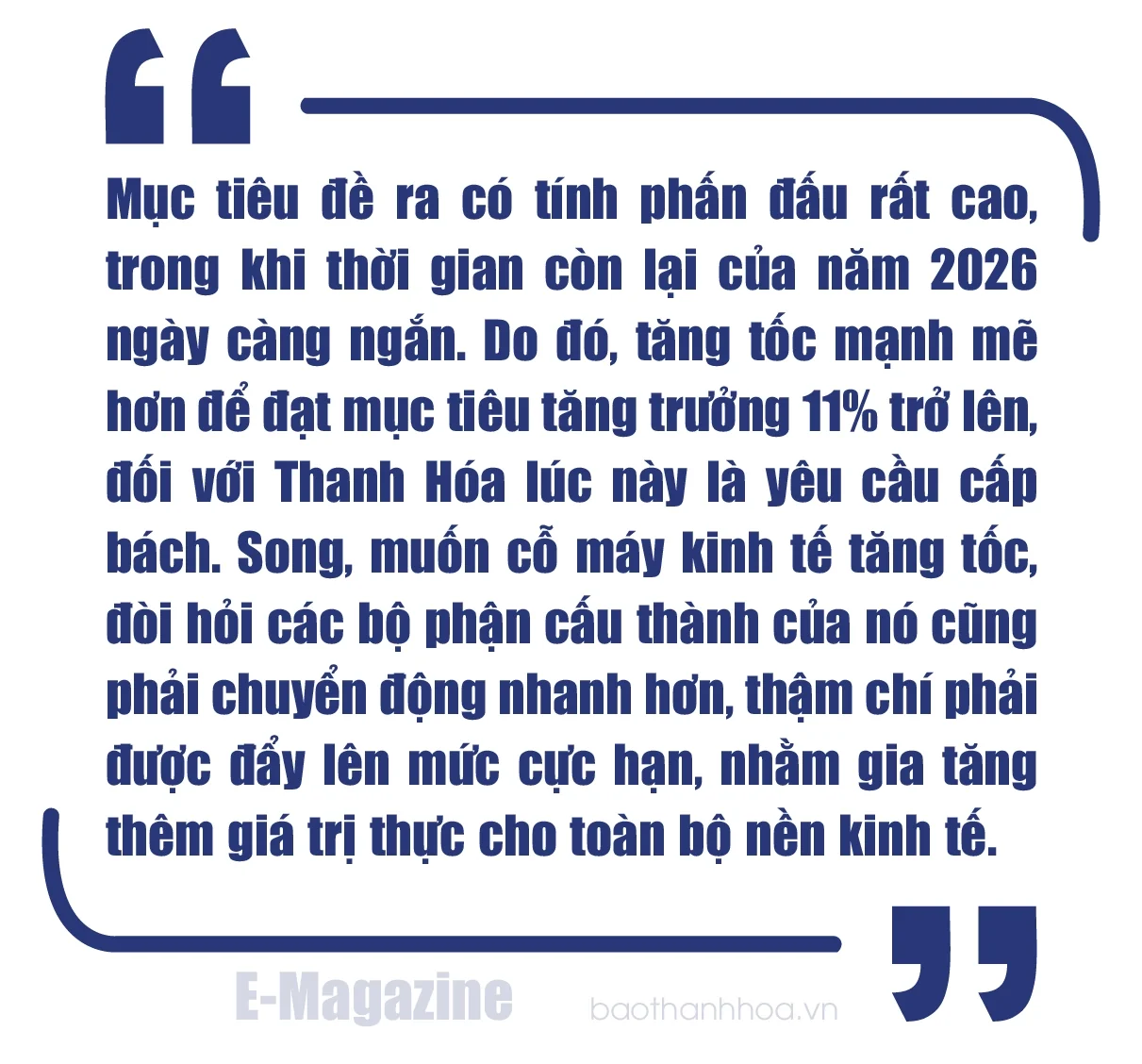 [E-Magazine] Tăng tốc để tăng trưởng