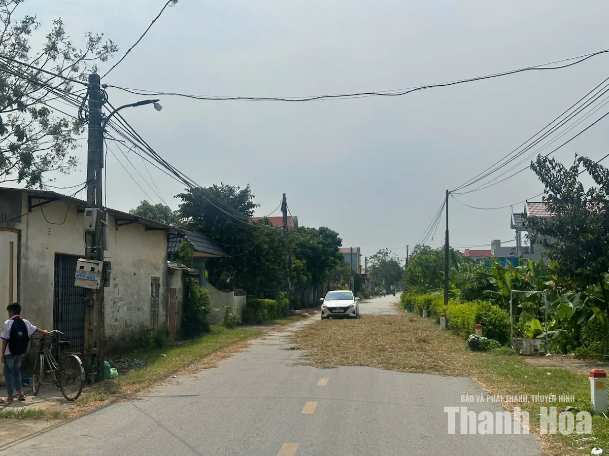 Phơi nông sản chiếm dụng lòng đường - hiểm họa tai nạn giao thông