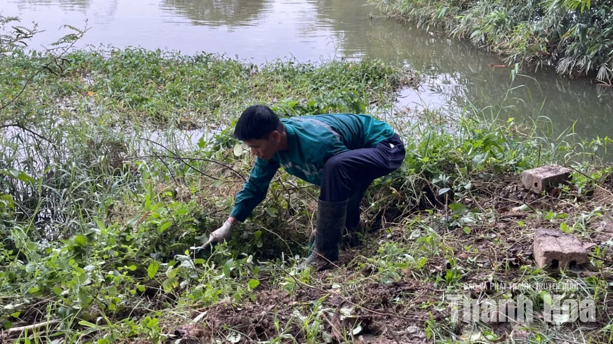 Khơi thông cửa thu, cửa xả&nbsp;cống thoát nước ra kênh nhà Lê