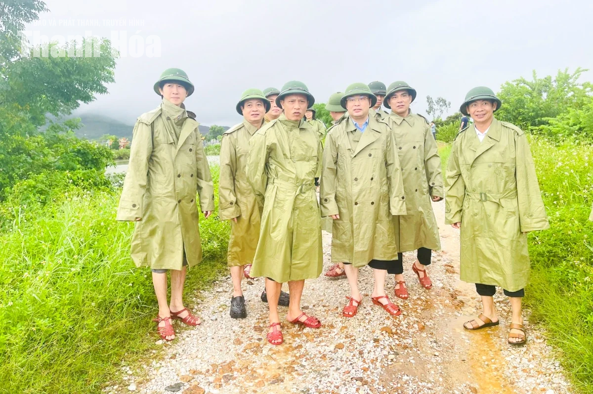 Phó Chủ tịch UBND tỉnh Cao Văn Cường kiểm tra công tác ứng phó mưa lũ, tiêu úng và vận hành hồ chứa