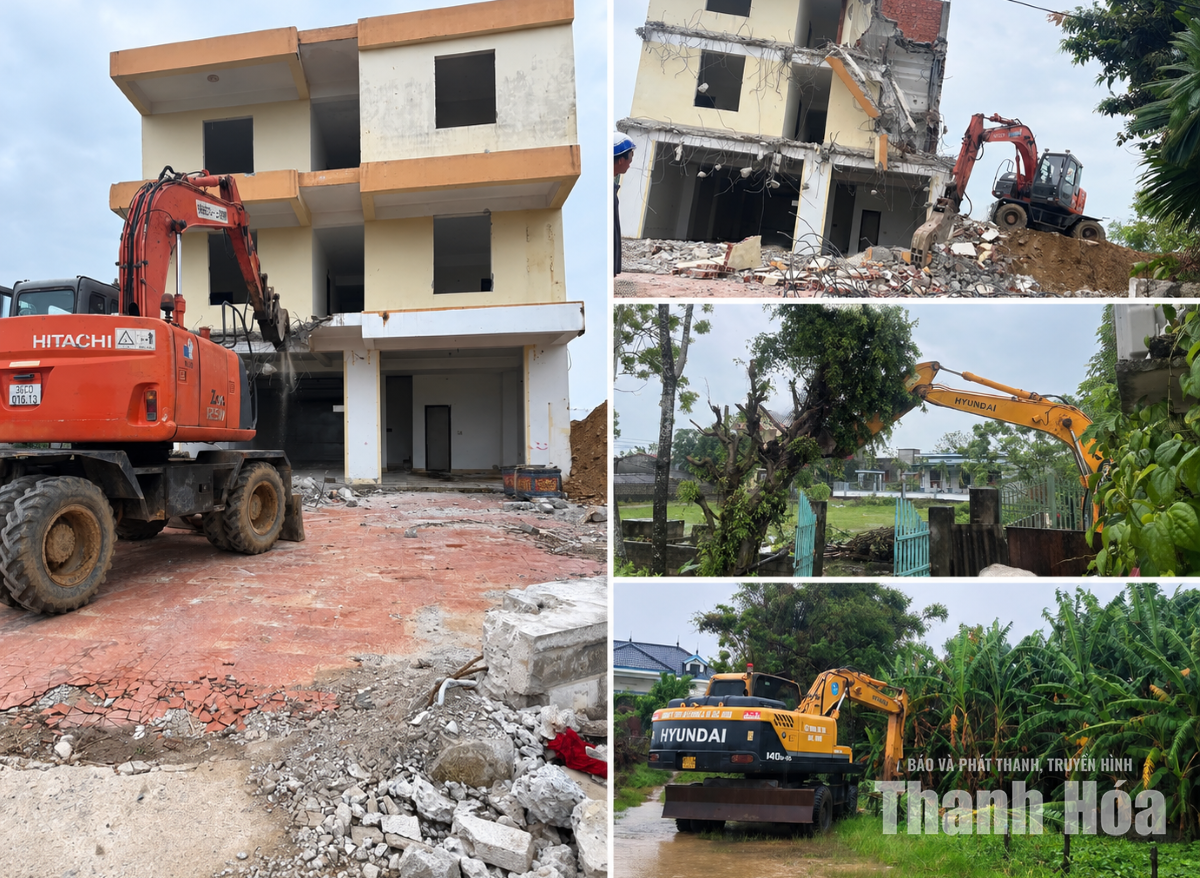 Ra quân tháo dỡ công trình, bàn giao mặt bằng tuyến giao thông thuộc Tiểu dự án đô thị Tĩnh Gia