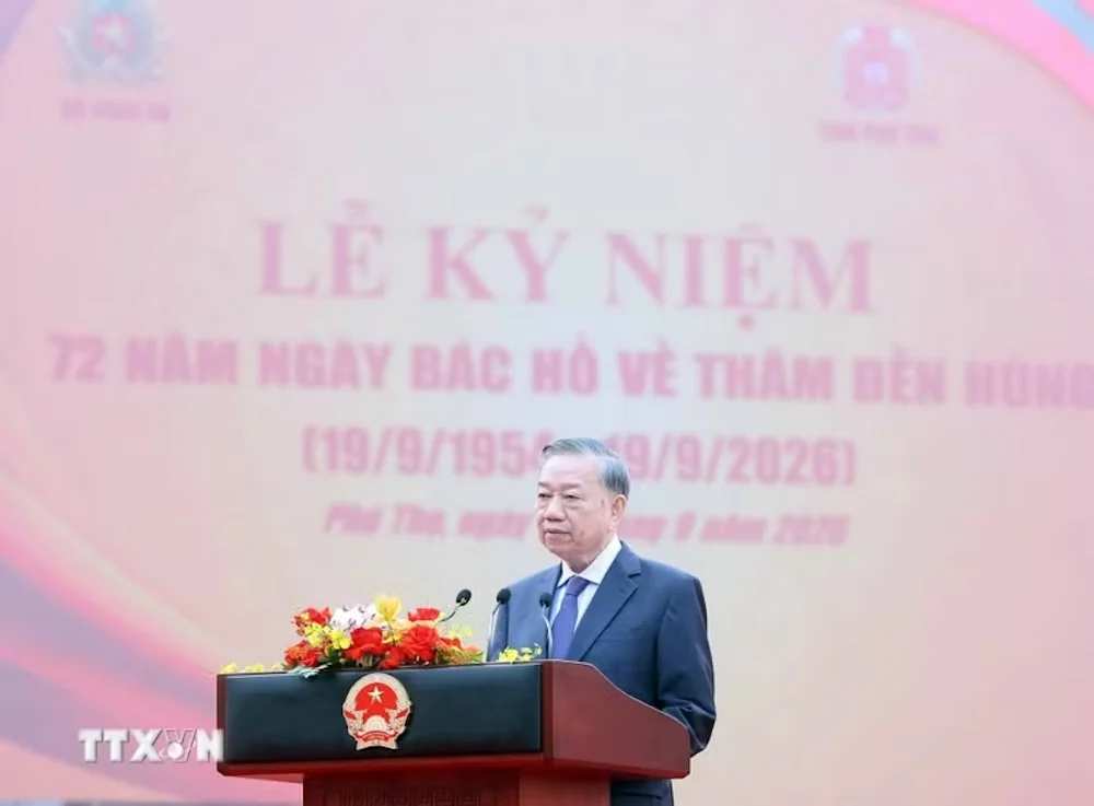 Tổng Bí thư, Chủ tịch nước dự Lễ kỷ niệm 72 năm Ngày Bác Hồ về thăm Đền Hùng và khánh thành Tượng đài “Bác Hồ với ngày hội non sông”