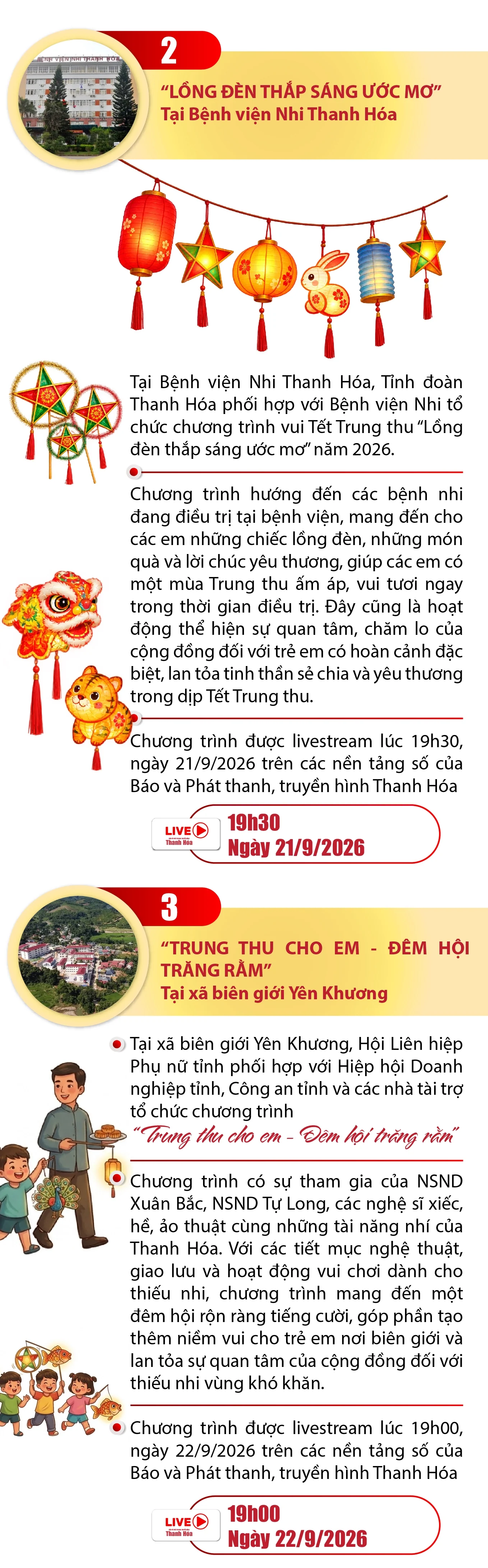 Những sự kiện vui Tết Trung thu nổi bật năm 2026 tại Thanh Hóa