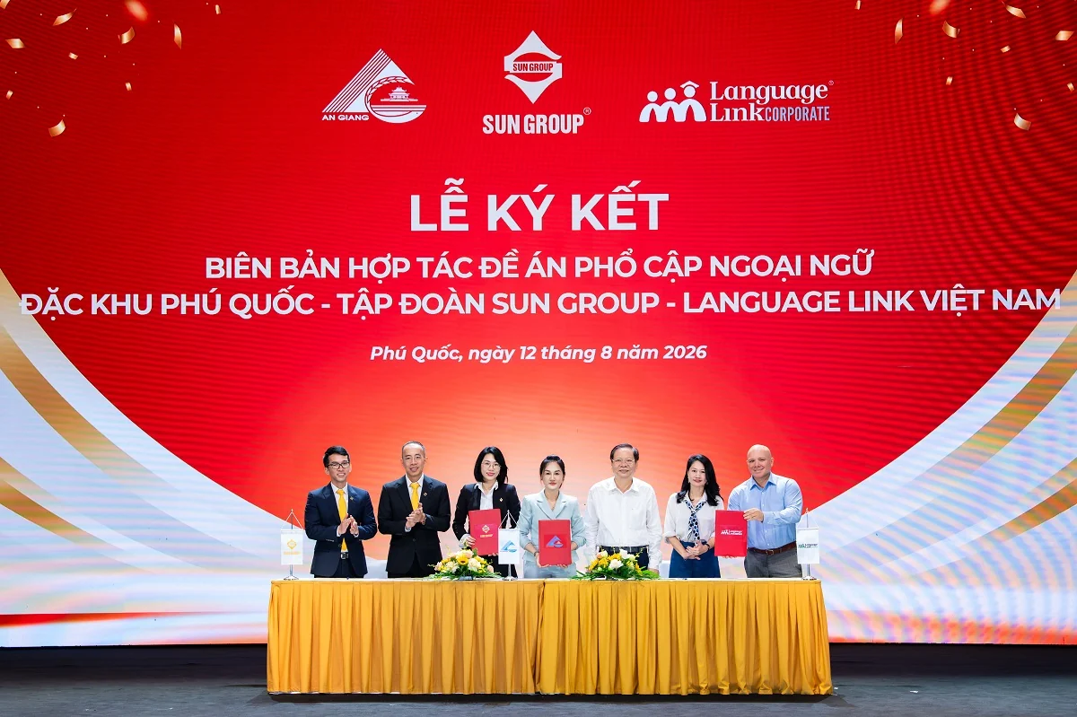 Đặc khu Phú Quốc và Sun Group ký biên bản ghi nhớ với Language Link Việt Nam triển khai chương trình “Phú Quốc - Hello World”