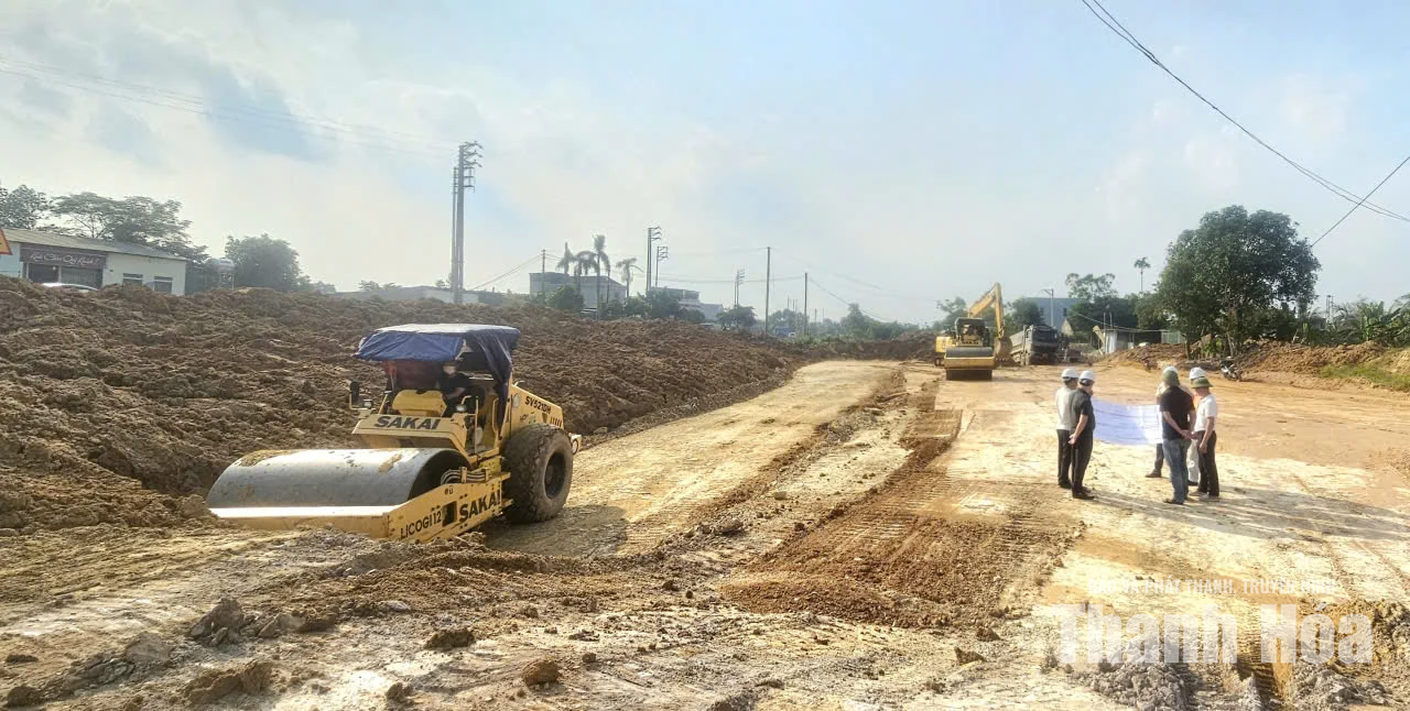 Đẩy nhanh tiến độ tuyến đường đến Cảng Hàng không Thọ Xuân