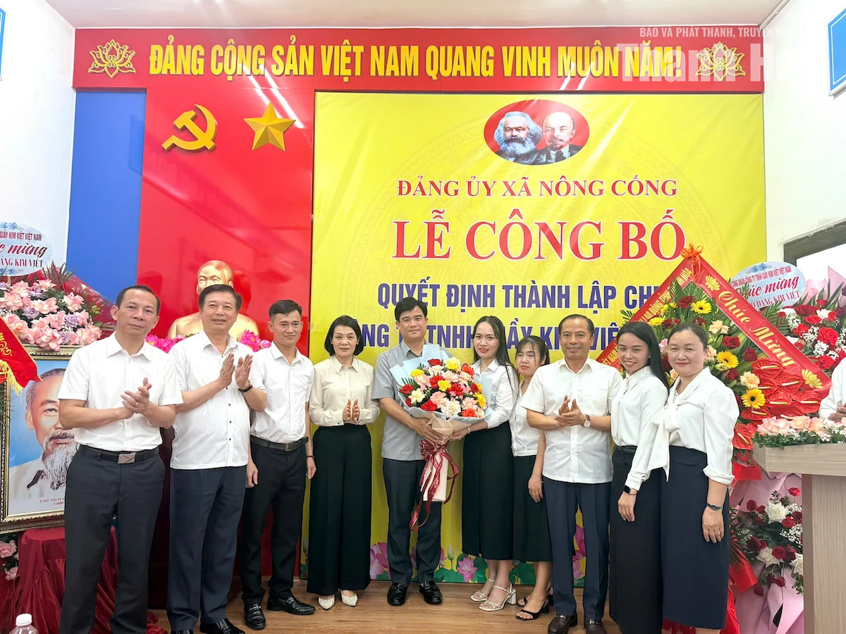 Thành lập 2 chi bộ Đảng trong doanh nghiệp tại Nông Cống