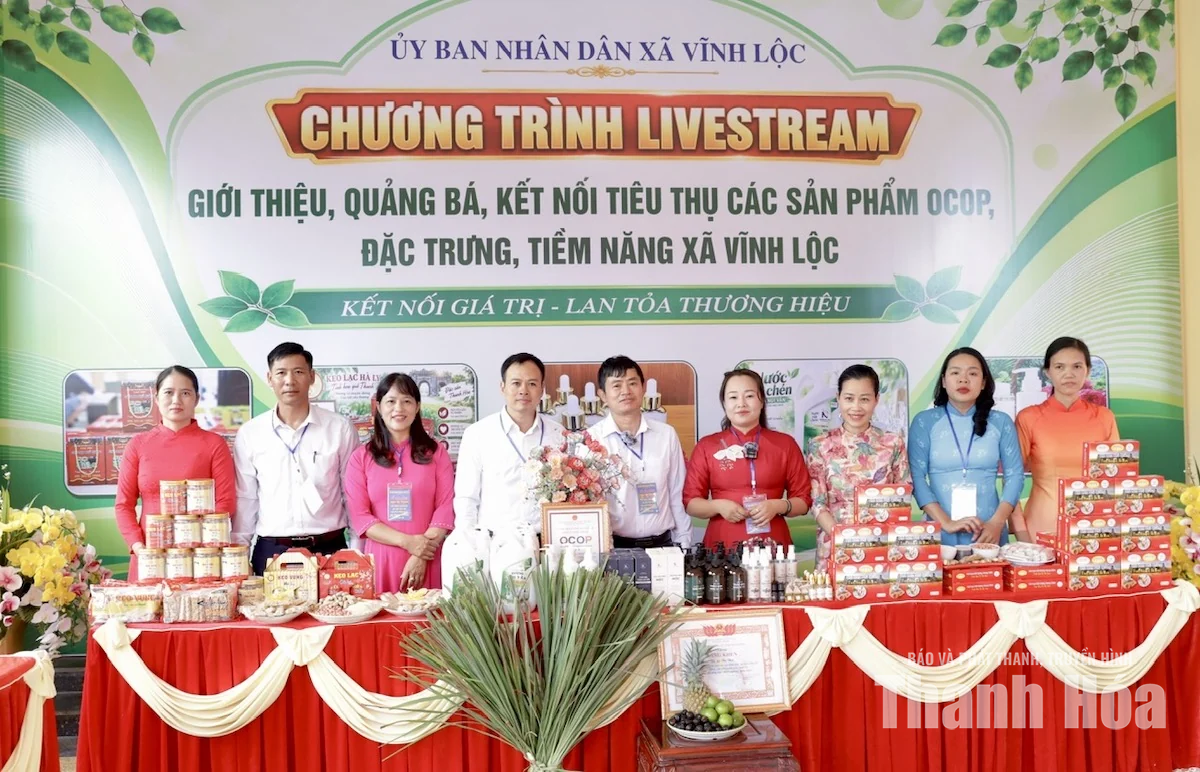 Livestream kết nối tiêu thụ sản phẩm đặc trưng của vùng đất Vĩnh Lộc