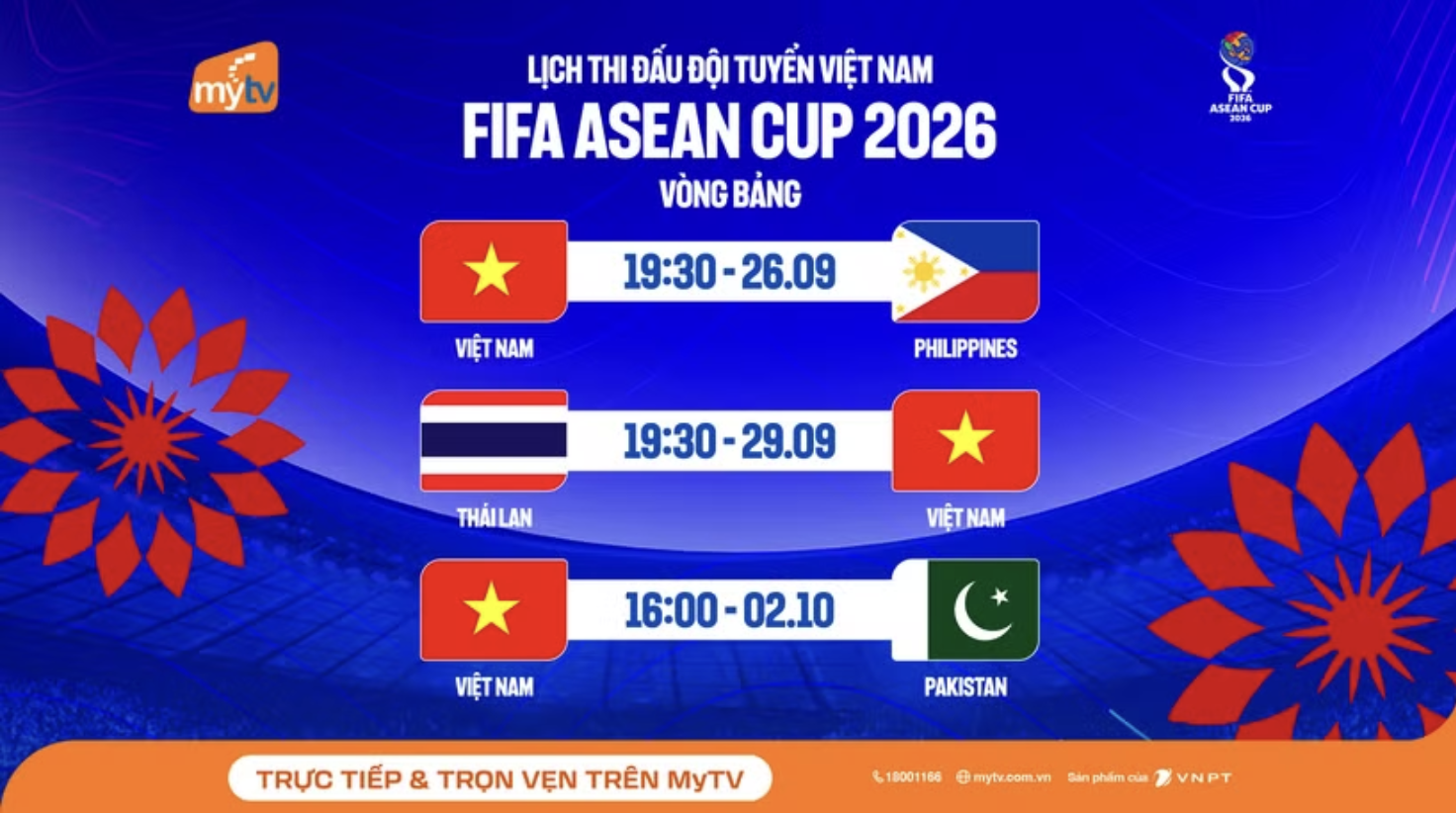 MyTV chính thức sở hữu bản quyền FIFA ASEAN Cup 2026