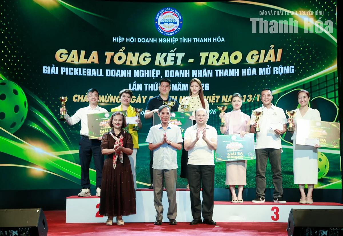 Giải Pickleball doanh nghiệp, doanh nhân Thanh Hóa mở rộng thành công tốt đẹp