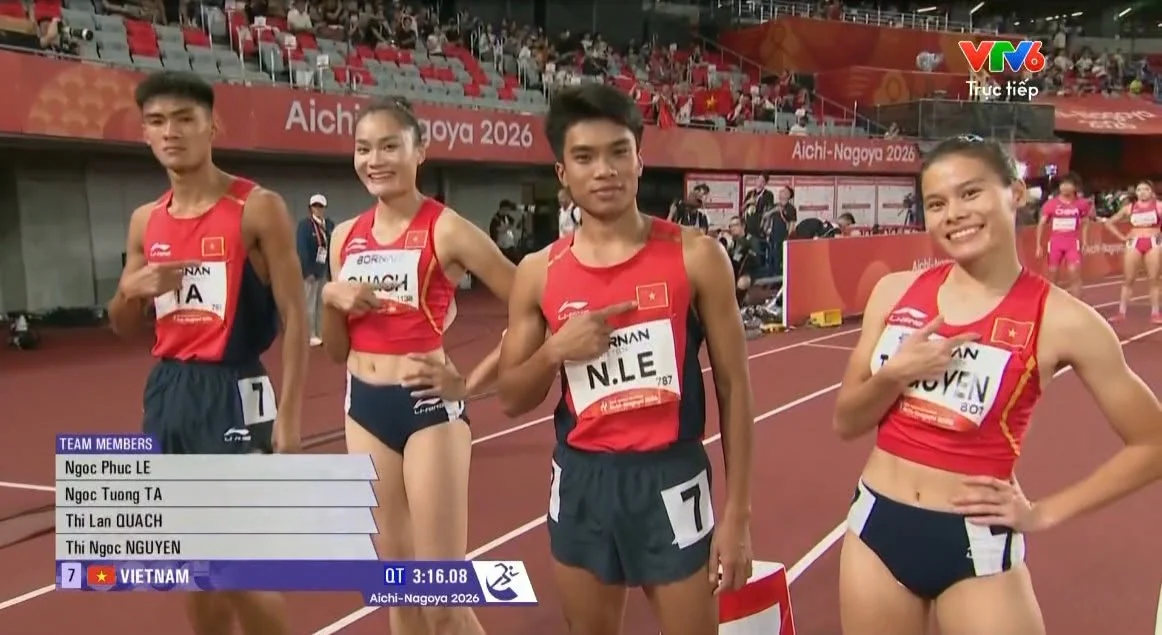 Quách Thị Lan cùng đồng đội giành HCĐ tiếp sức 4x400m hỗn hợp tại ASIAD 20