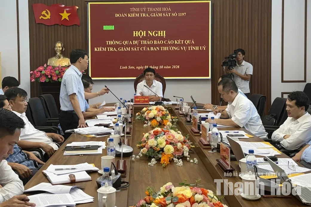 Thông qua dự thảo báo cáo kết quả kiểm tra, giám sát công tác cán bộ đối với Ban Thường vụ Đảng ủy 9 xã