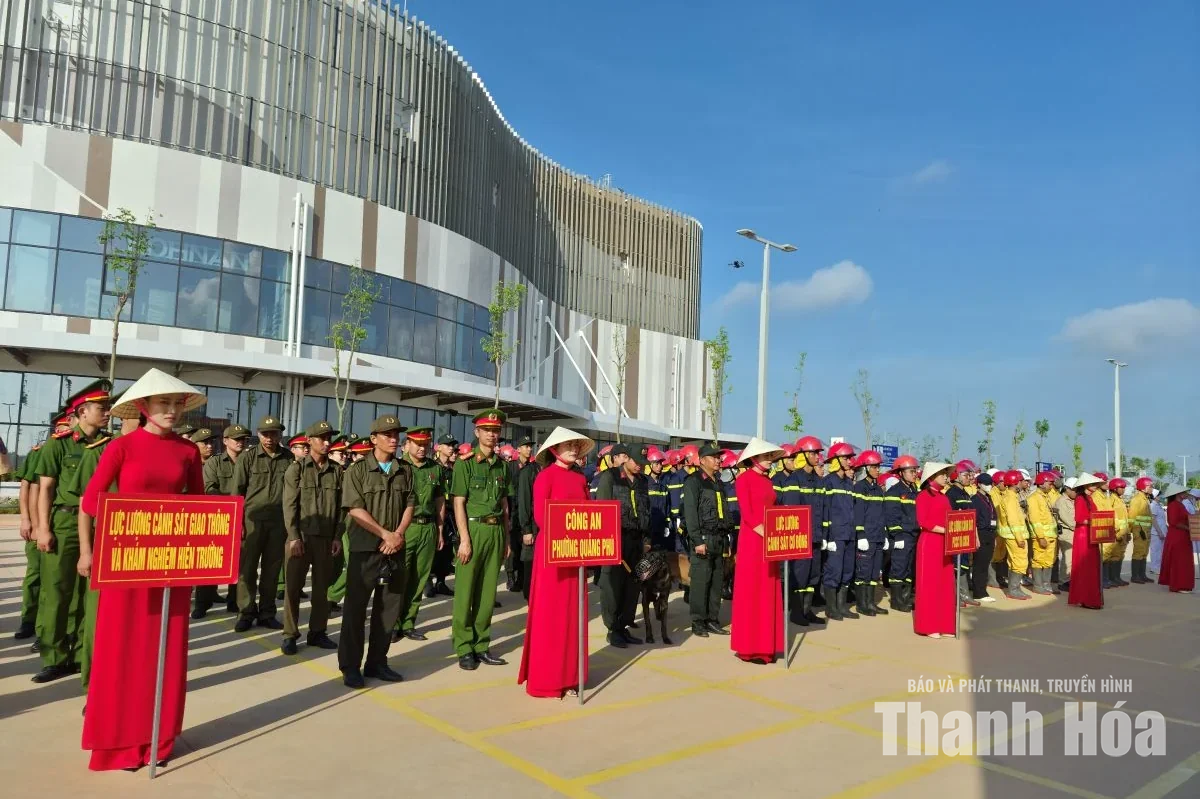 Diễn tập phương án chữa cháy và cứu nạn, cứu hộ tại AEON MALL Thanh Hóa