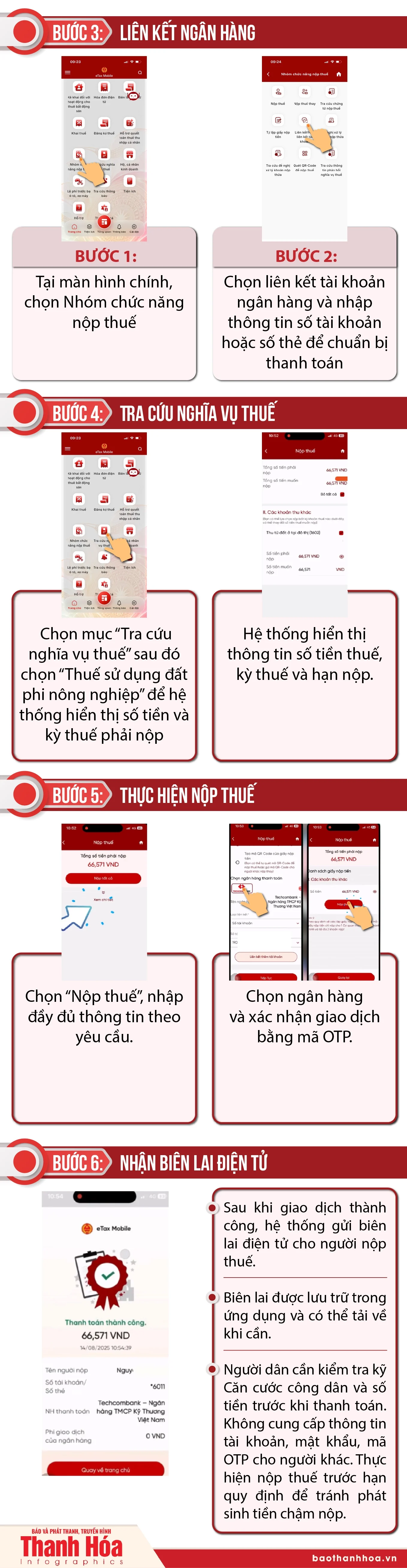 Hướng dẫn nộp thuế đất phi nông nghiệp trên eTax Mobile