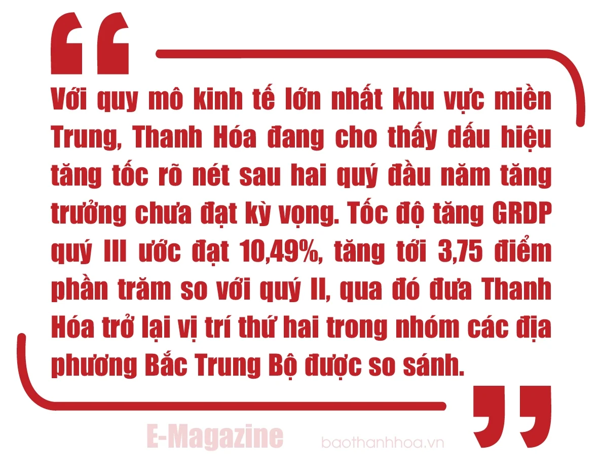 [E-Magazine] Thanh Hóa bứt tốc trong quý III, mở kỳ vọng trở lại nhóm dẫn đầu tăng trưởng
