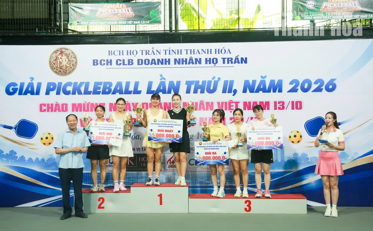 Lần thứ hai tổ chức Giải Pickleball họ Trần tỉnh Thanh Hóa