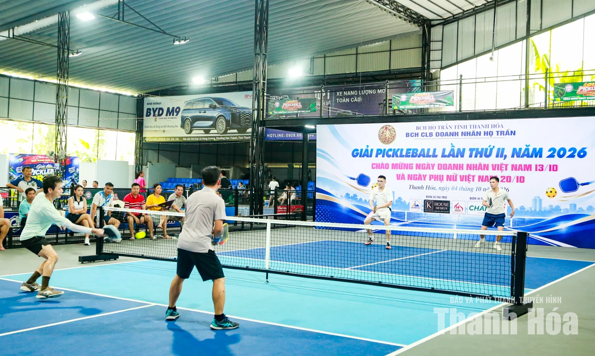 Lần thứ hai tổ chức Giải Pickleball họ Trần tỉnh Thanh Hóa