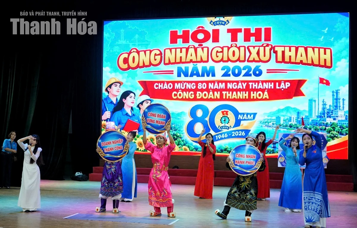 Phó Bí thư Thường trực Tỉnh ủy Nguyễn Hồng Phong dự và trao giải Hội thi Công nhân giỏi Xứ Thanh năm 2026
