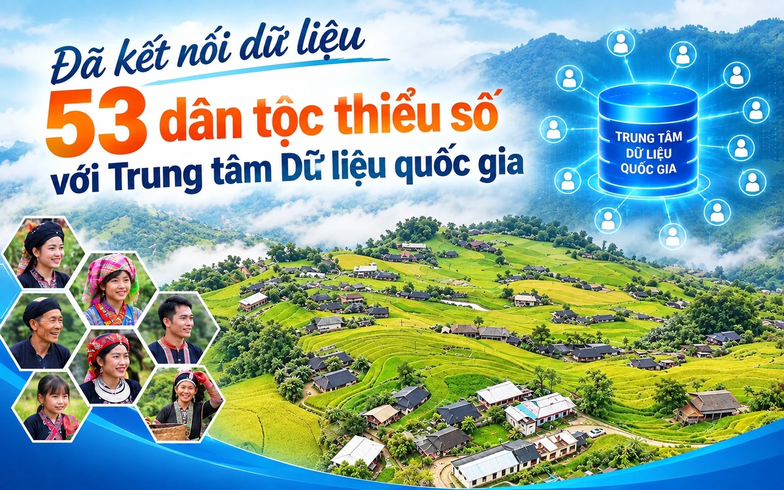 Đã kết nối dữ liệu 53 dân tộc thiểu số với Trung tâm Dữ liệu quốc gia
