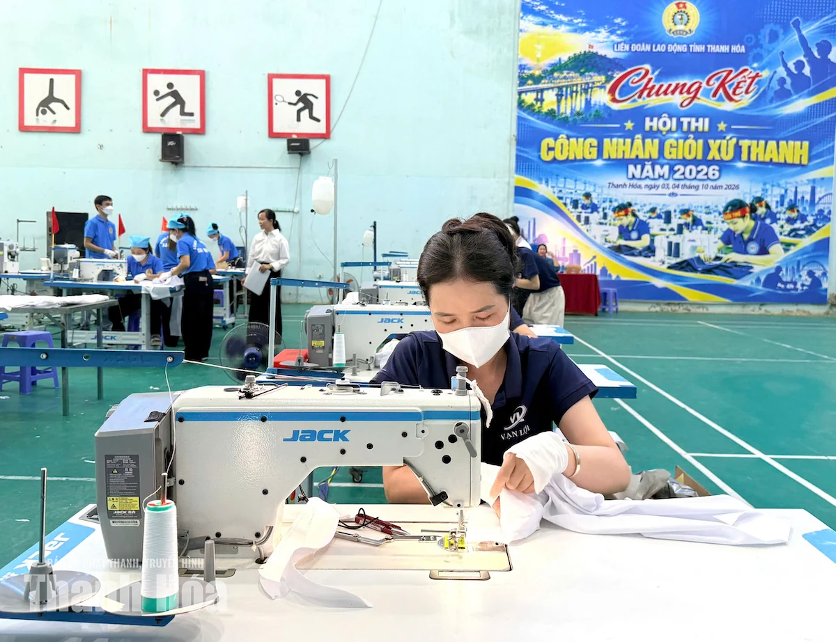 27 đội tranh tài “Công nhân giỏi Xứ Thanh” ngành giày da, may mặc