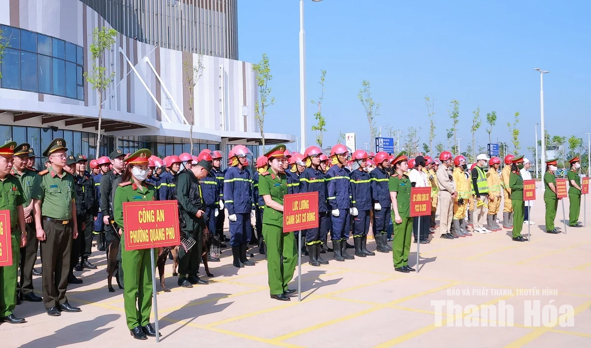 Tổng duyệt diễn tập phương án chữa cháy và cứu nạn, cứu hộ tại AEON MALL Thanh Hóa