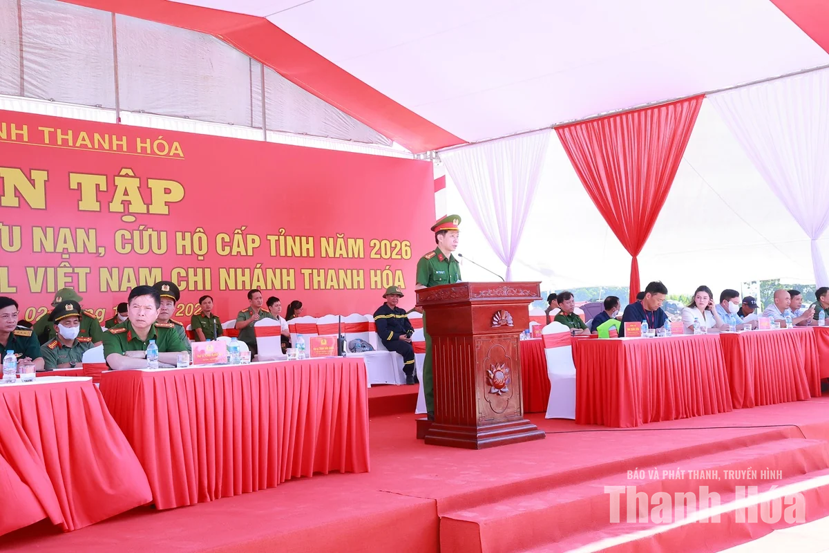 Tổng duyệt diễn tập phương án chữa cháy và cứu nạn, cứu hộ tại AEON MALL Thanh Hóa