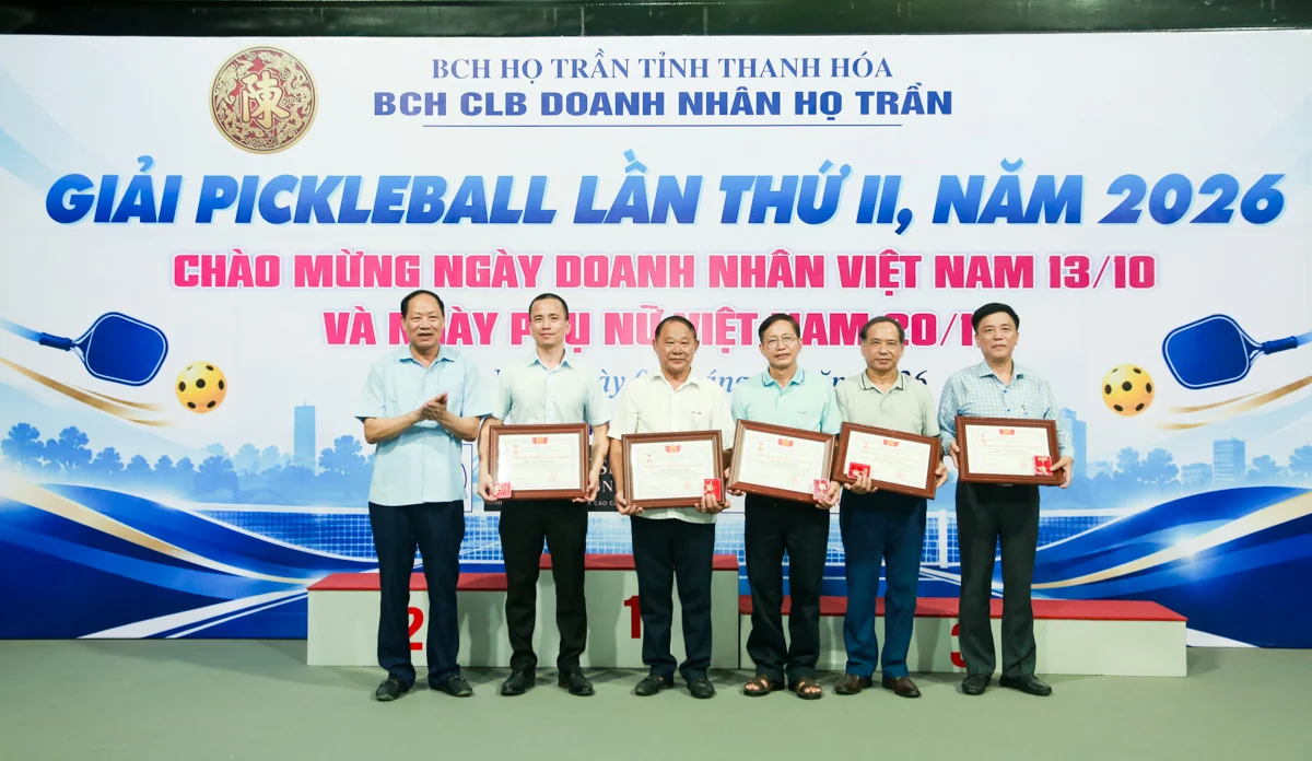 Lần thứ hai tổ chức Giải Pickleball họ Trần tỉnh Thanh Hóa
