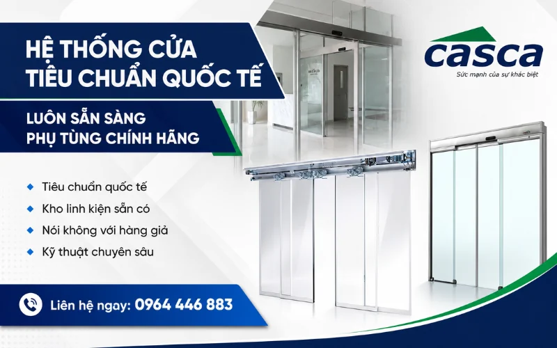 CASCA cập nhật xu hướng lắp đặt cửa tự động thông minh tại văn phòng, showroom