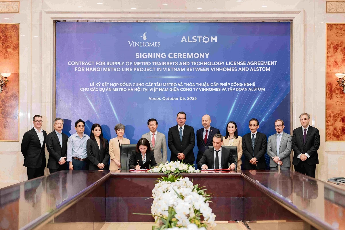Vingroup và Alstom hợp tác công nghệ phát triển tuyến đường sắt đô thị Hà Nội thế hệ mới