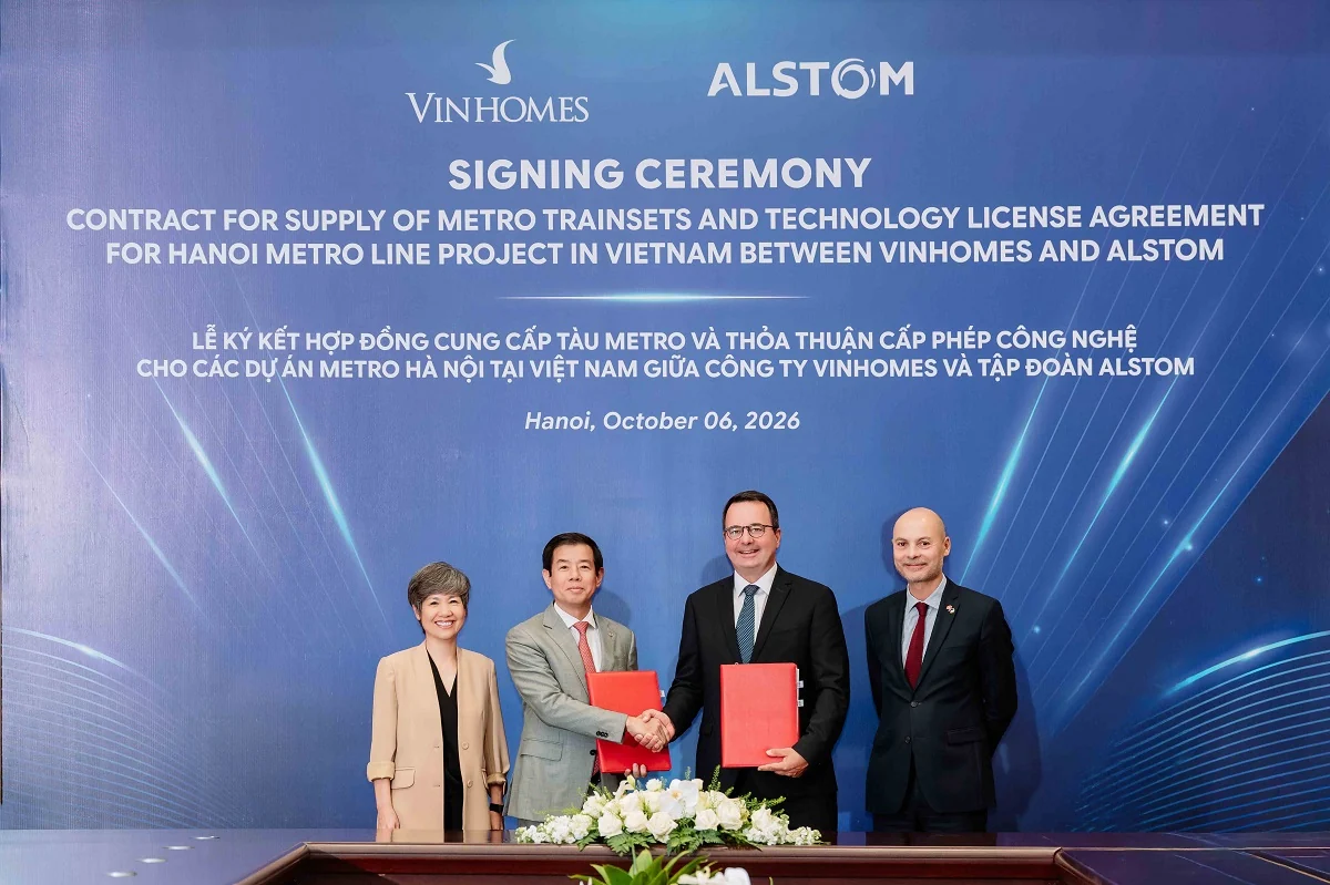 Vingroup và Alstom hợp tác công nghệ phát triển tuyến đường sắt đô thị Hà Nội thế hệ mới