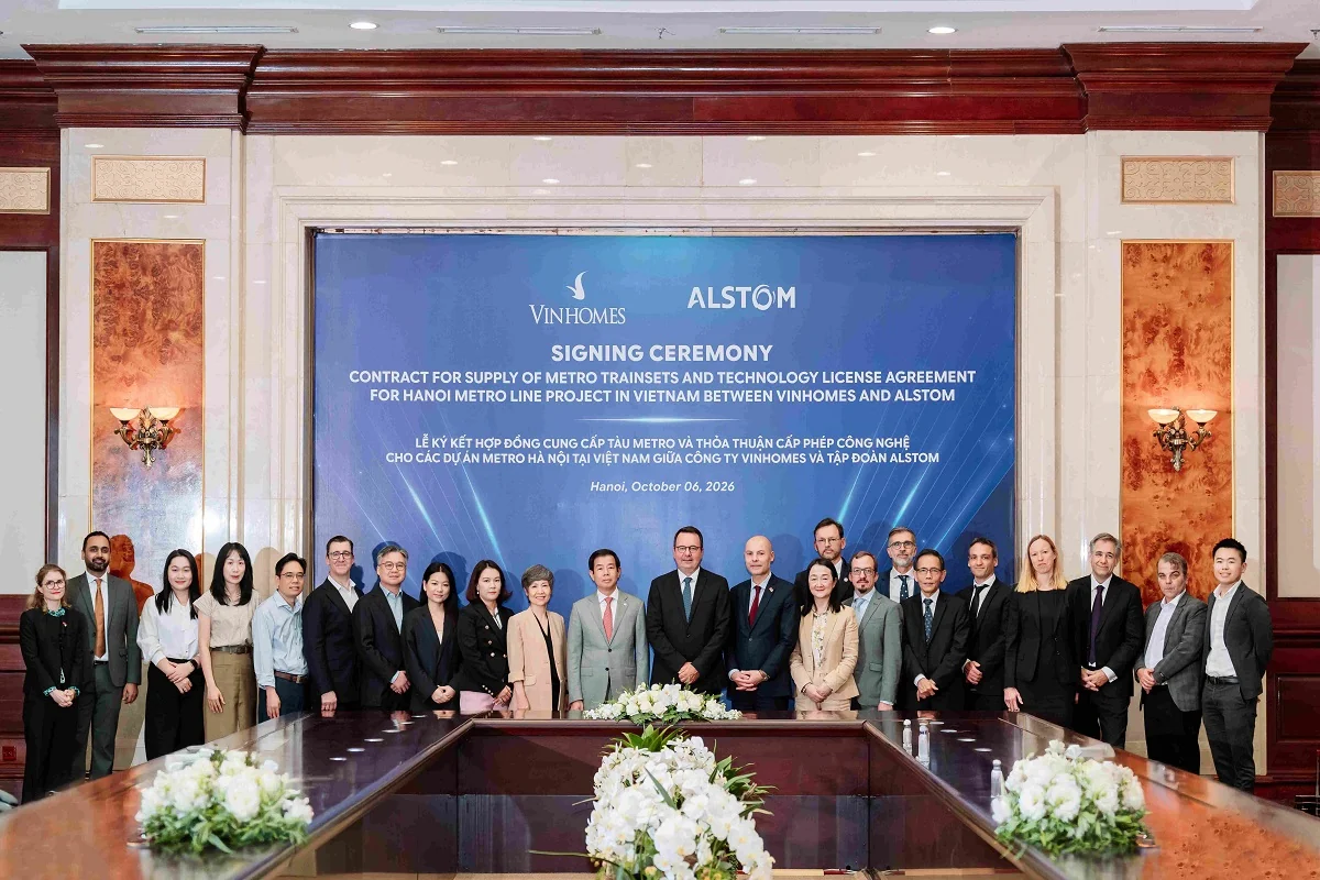 Vingroup và Alstom hợp tác công nghệ phát triển tuyến đường sắt đô thị Hà Nội thế hệ mới