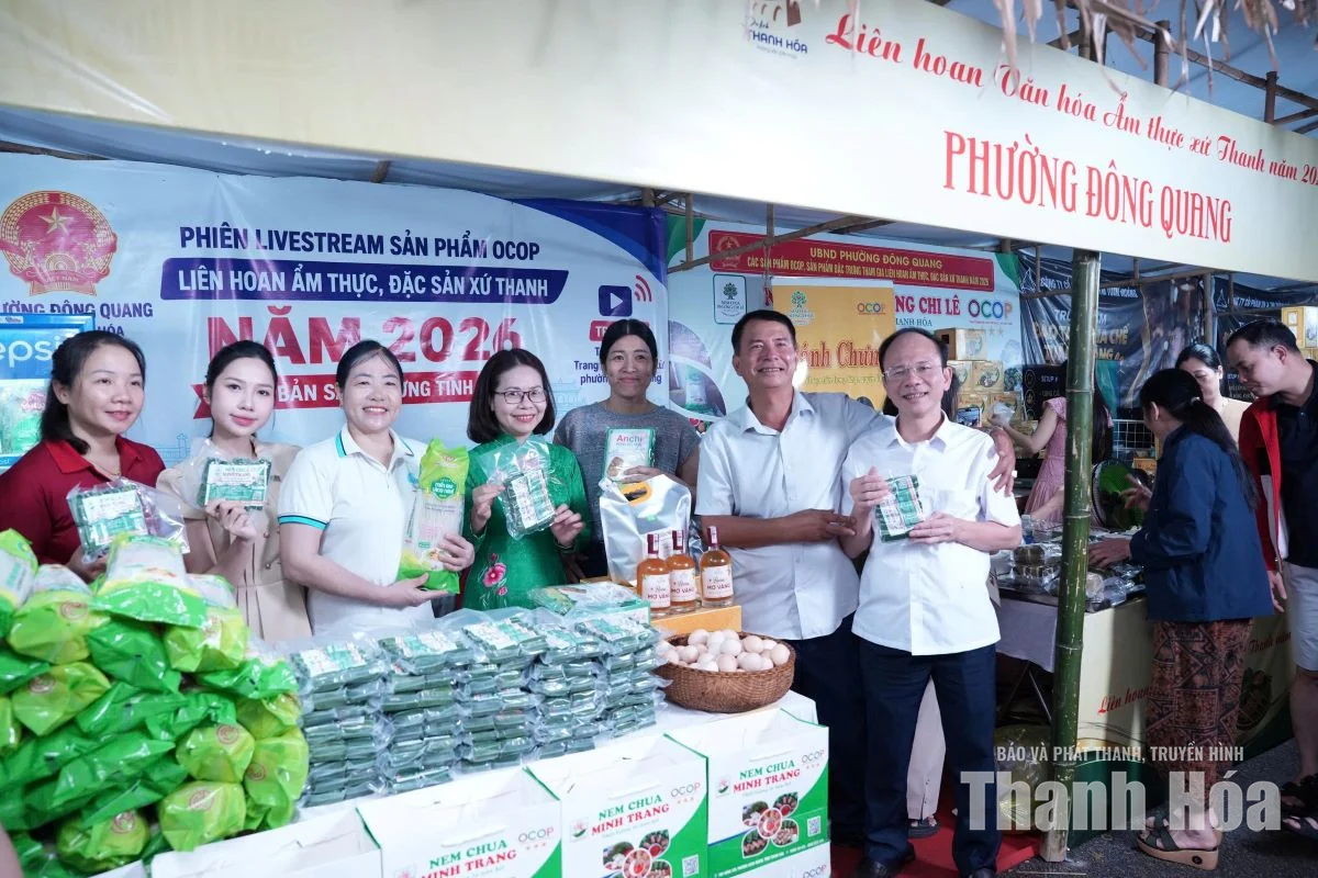 Phường Đông Quang livestream quảng bá sản phẩm OCOP