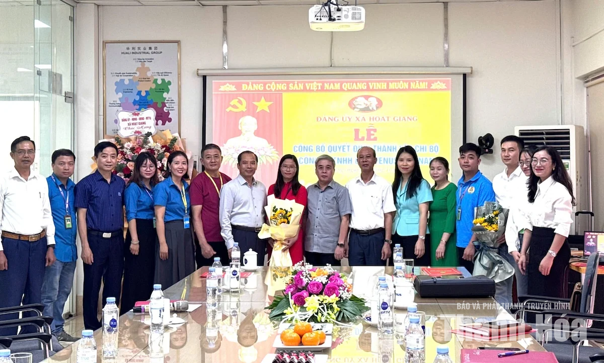 Ra mắt thêm một chi bộ trong doanh nghiệp FDI