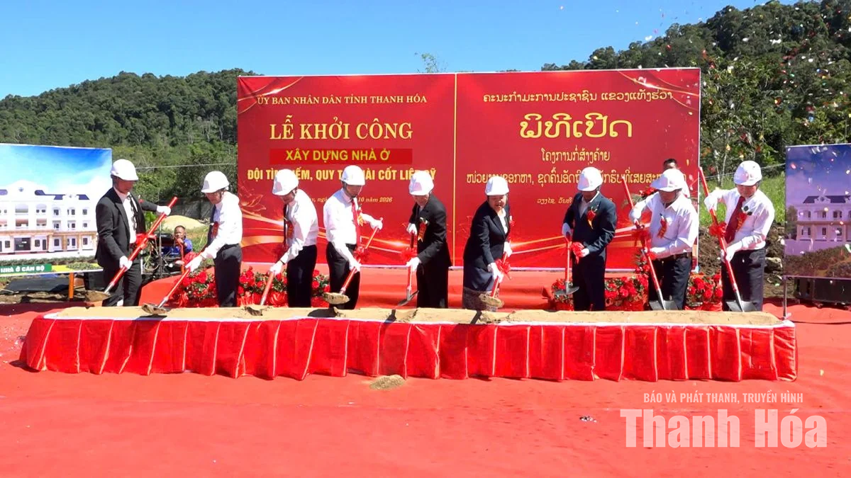 Khởi công xây dựng nhà ở cho Đội Quy tập hài cốt liệt sĩ tại Lào