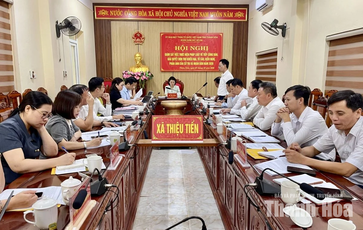 Giám sát việc thực hiện pháp luật về tiếp công dân, giải quyết khiếu nại, tố cáo tại xã Thiệu Tiến