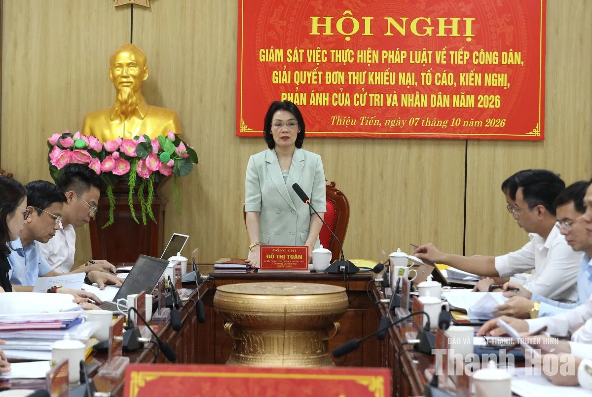 Giám sát việc thực hiện pháp luật về tiếp công dân, giải quyết khiếu nại, tố cáo tại xã Thiệu Tiến