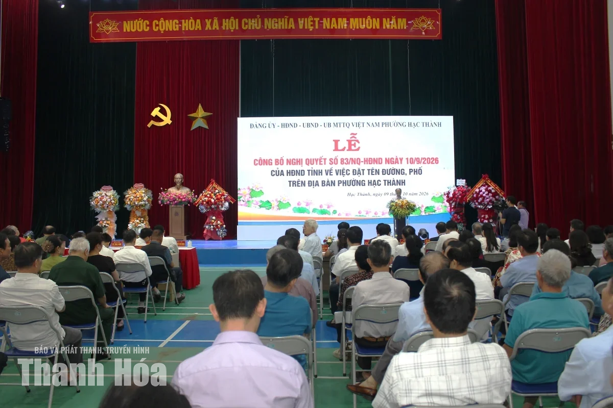 Phường Hạc Thành công bố nghị quyết đặt tên đường, phố