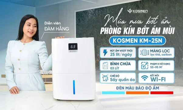 Máy hút ẩm kiêm lọc không khí - giải pháp kép cho những ngày mưa ẩm