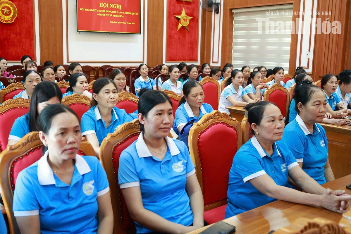 Xã Thiệu Hóa đối thoại với cán bộ, hội viên phụ nữ