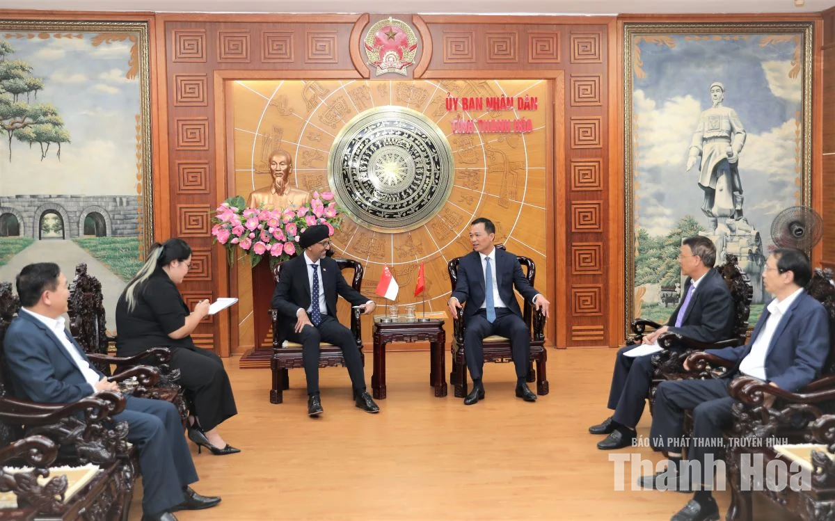 Chủ tịch UBND tỉnh Tô Anh Dũng tiếp xã giao Đại sứ Đặc mệnh toàn quyền Singapore tại Việt Nam