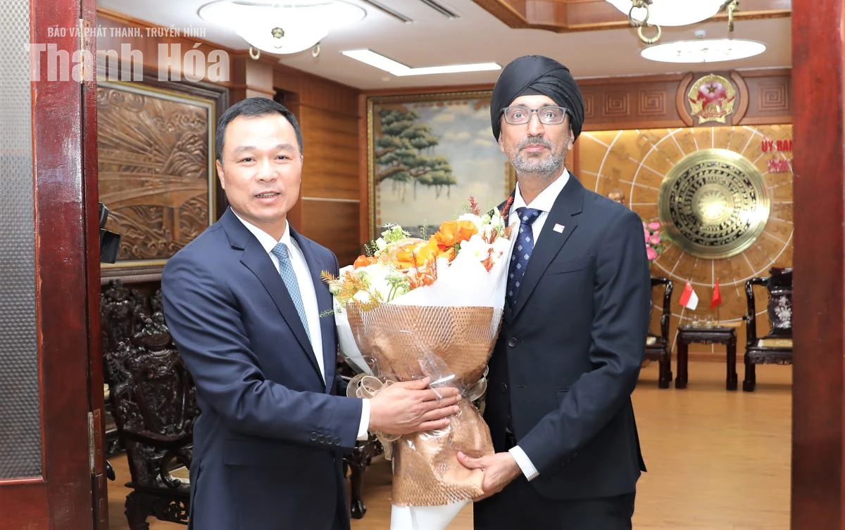 Chủ tịch UBND tỉnh Tô Anh Dũng tiếp xã giao Đại sứ Đặc mệnh toàn quyền Singapore tại Việt Nam