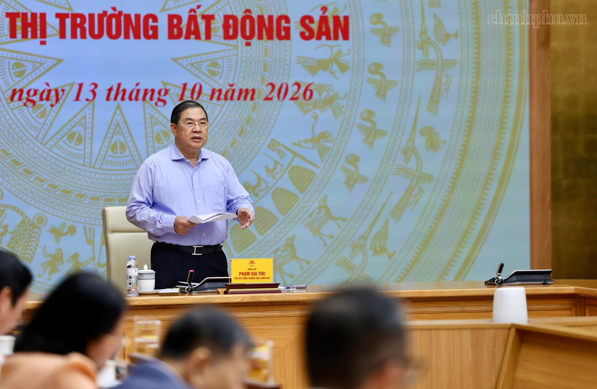 Phó Thủ tướng Thường trực Phạm Gia Túc chủ trì phiên họp Ban Chỉ đạo Trung ương về chính sách nhà ở và thị trường bất động sản