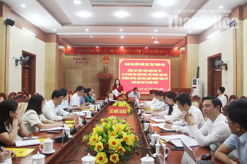 Khảo sát việc sắp xếp các cơ sở giáo dục công lập trên địa bàn xã Như Xuân