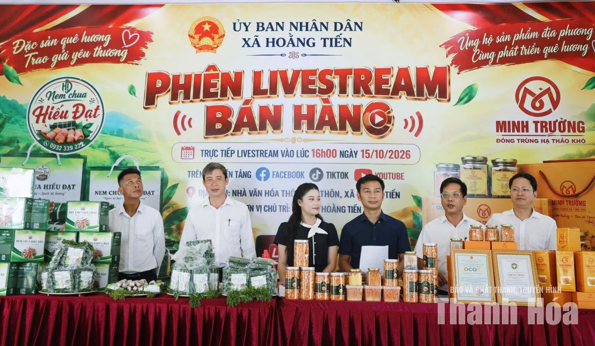 Xã Hoằng Tiến đưa sản phẩm OCOP lên nền tảng số